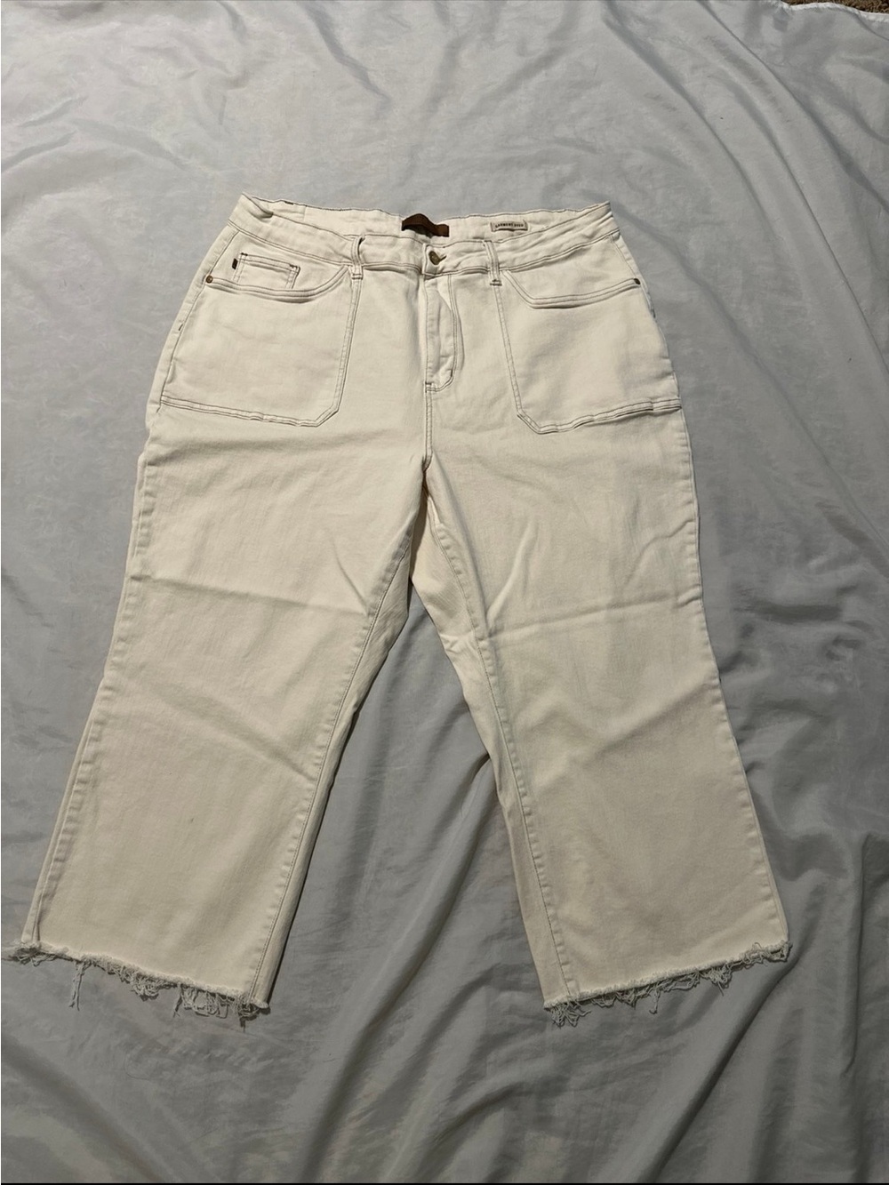 Judy Blue Garment Dyed High Rise Crop Jeans Sz 24W
